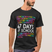 67th Day Of School Teacher Kids 67 Math Numbers 10 T-Shirt (Vorderseite)