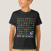 67th Day Of School Teacher Kids 67 Math Numbers 10 T-Shirt (Vorderseite)