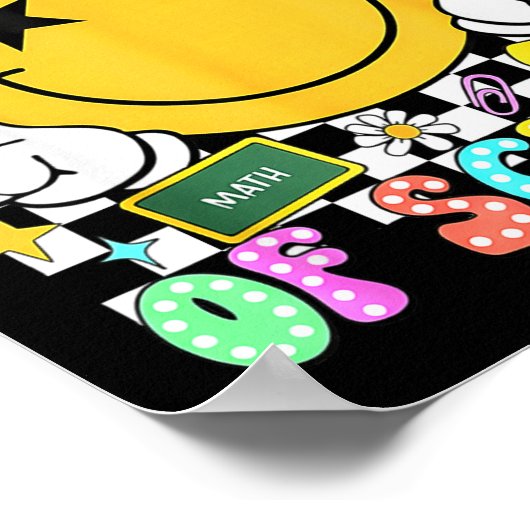 67th Day Of School Teacher Kids 67 Smile Face 100t Poster (Ecke)