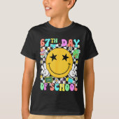 67th Day Of School Teacher Kids 67 Smile Face 100t T-Shirt (Vorderseite)