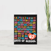 67th Day Of School Teacher Kids Funny Six Seven 10 Karte (Vorderseite)