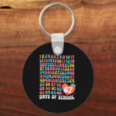 67th Day Of School Teacher Kids Funny Six Seven 10 Schlüsselanhänger (Vorderseite)