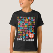 67th Day Of School Teacher Kids Funny Six Seven 10 T-Shirt (Vorderseite)