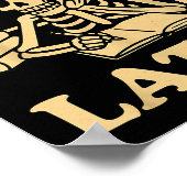 67th Day Of School Teacher Skeleton Funny 6 7 Meme Poster (Ecke)