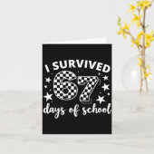 67th Day Of School Teacher Students Kids 6 7 Meme  Karte (Gelbe Blume)