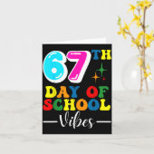 67th Day Of School Vibes 100 Days Of School Teache Karte (Gelbe Blume)