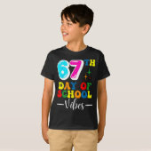 67th Day Of School Vibes 100 Days Of School Teache T-Shirt (Vorne ganz)