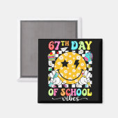 67th Day Of School Vibes 67 Days Smarter Teacher B Magnet (Vorderseite/Rückseite)
