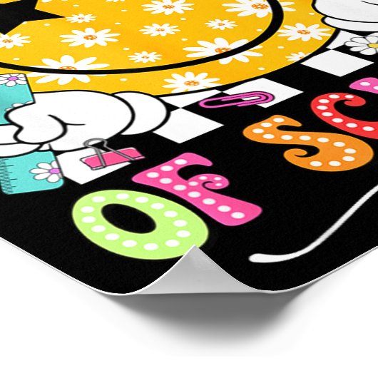 67th Day Of School Vibes 67 Days Smarter Teacher B Poster (Ecke)