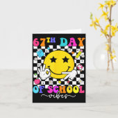 67th Day Of School Vibes 67 Meme Cute Smile Face T Karte (Gelbe Blume)