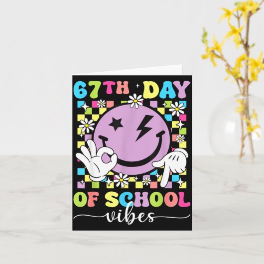67th Day Of School Vibes Funny Six Seven 67 Meme S Karte (Gelbe Blume)
