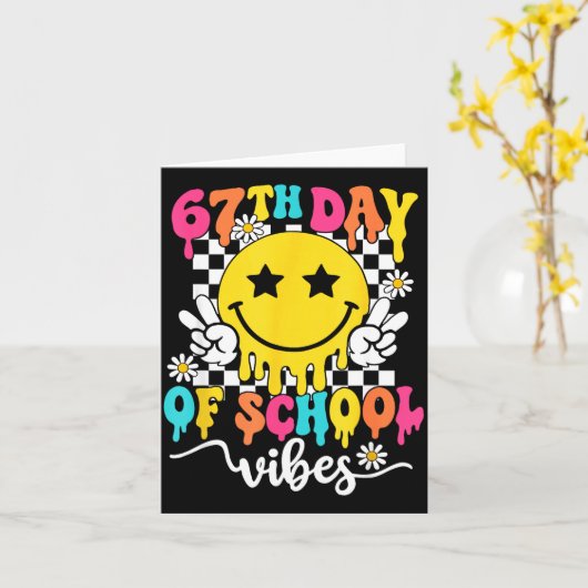 67th Day Of School Vibes Funny Six Seven 67 Meme S Karte (Gelbe Blume)