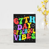 67th Day Of School Vibes Karte (Gelbe Blume)