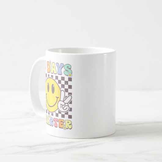 67th Days Smarter Smile Face 67 Days School Teache Kaffeetasse (Vorderseite Links)