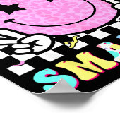 67th Days Smarter Smile Face 67 Days School Teache Poster (Ecke)