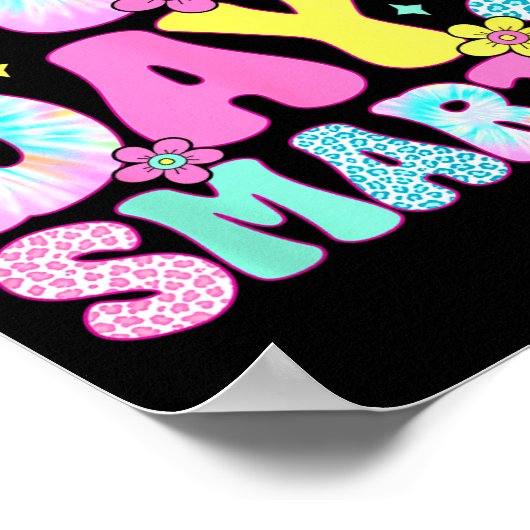 67th Days Smarter Smile Face 67 Days School Teache Poster (Ecke)