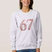 67th Romantic Heart Number Valentine's Sweatshirt (Vorderseite)