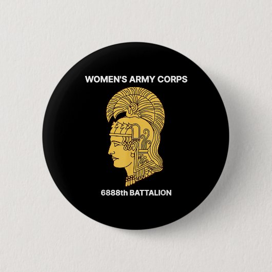 688. Bataillon Sechs Dreifach-Achte Schwarze Weibl Button (Vorderseite)