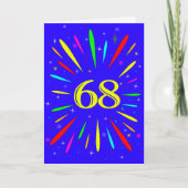 68. Birthday Explosion Card Karte (Vorderseite)