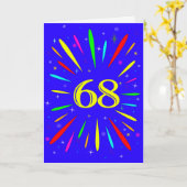 68. Birthday Explosion Card Karte (Gelbe Blume)
