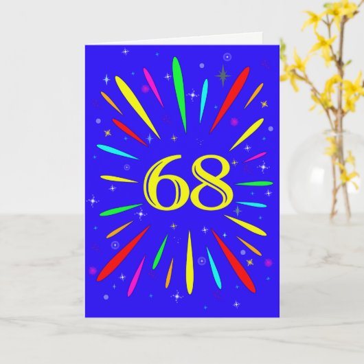 68. Birthday Explosion Card Karte (Gelbe Blume)