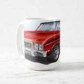 68 Buick GS im Scharlachrot Rot- Kaffeetasse (Vorderseite Links)