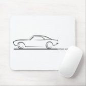 68 Camaro Hardtop Schwarz Mousepad (Mit Mouse)