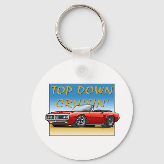 68 Feuervogelrot konvertierbar Schlüsselanhänger (Vorderseite)