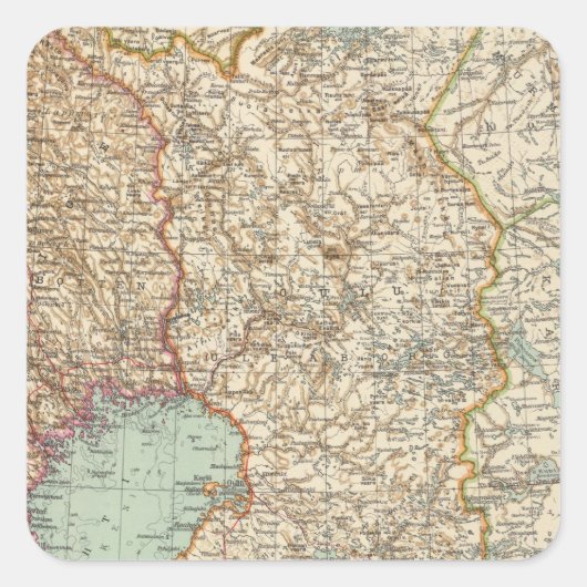 68 Finnland Quadratischer Aufkleber (Vorderseite)