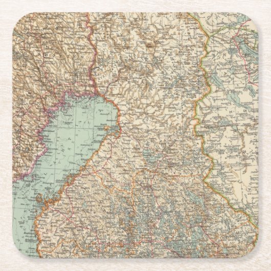 68 Finnland Rechteckiger Pappuntersetzer (Vorderseite)