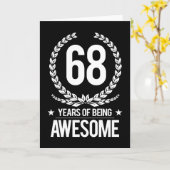 68. Geburtstag (68 Jahre des Seins fantastisch) Karte (Gelbe Blume)