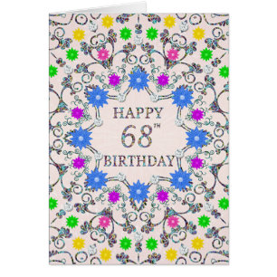 68. Geburtstag Abstrakte Blume