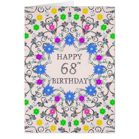 68. Geburtstag Abstrakte Blume (Vorne)