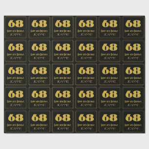 68. Geburtstag - Art Deco Inspiriert Look "68" & N Geschenkpapier