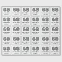 68. Geburtstag: Art Deco Inspiriert Stil "68" + Na