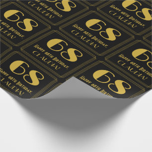 68. Geburtstag ~ Art Deco inspiriertes Aussehen "6 Geschenkpapier