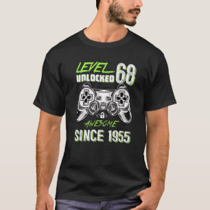 68. Geburtstag Frauen Männer Geboren 1955 68 Jahre T-Shirt
