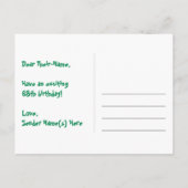 68. Geburtstag - Fun Fireworks Pattern + Regenboge Postkarte (Rückseite)