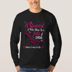 68. Geburtstag High Heel eine Königin wurde Gebore T-Shirt