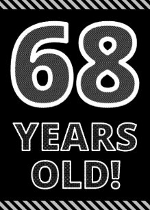68 Jahre Happy Birthday Card Mit Kuchen Und Kerzen 68 Geburtstag
