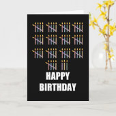 68. Geburtstag mit Kerzen Karte (Gelbe Blume)