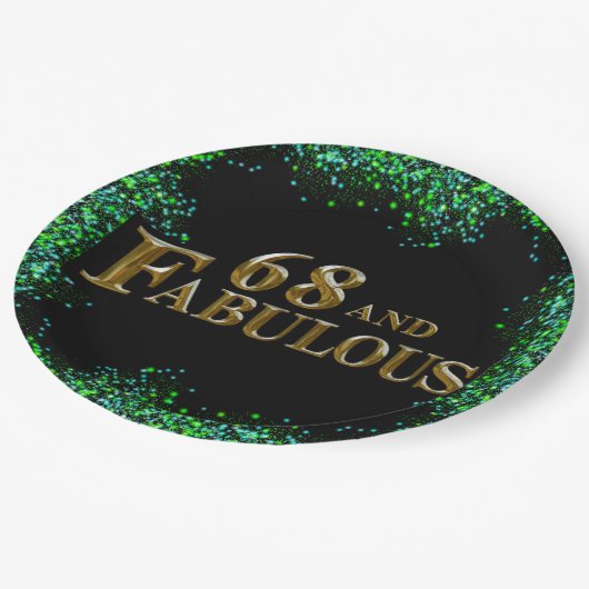 68. Geburtstag Pappteller (Schrägansicht)