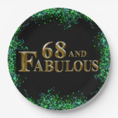68. Geburtstag Pappteller (Vorderseite)