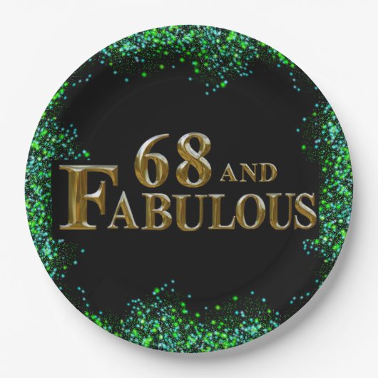 68. Geburtstag Pappteller (Vorderseite)