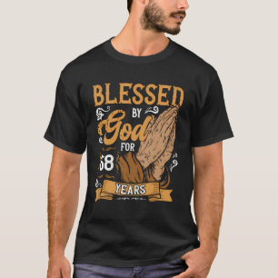 68. Geburtstag Religiöses Thema gesegnet von Gott  T-Shirt
