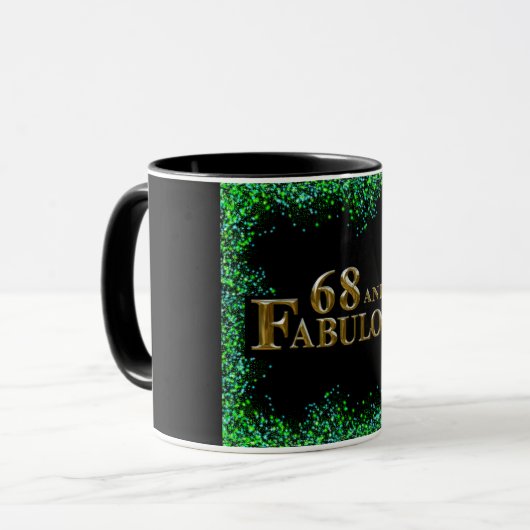68. Geburtstag Tasse (Vorderseite Links)
