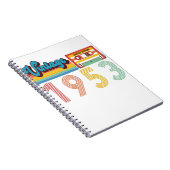 68. Geburtstag Vintag Retro 1953 Kassettenband Notizblock (Rechte Seite)