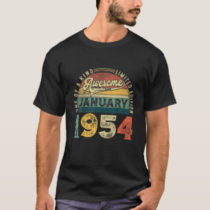 68. Geburtstagsdekoration Januar 1954 Männer Fraue T-Shirt