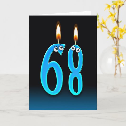 68. Geburtstagskandale Karte (Gelbe Blume)