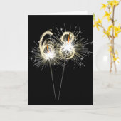 68. Geburtstagsparkler auf Black Karte (Gelbe Blume)